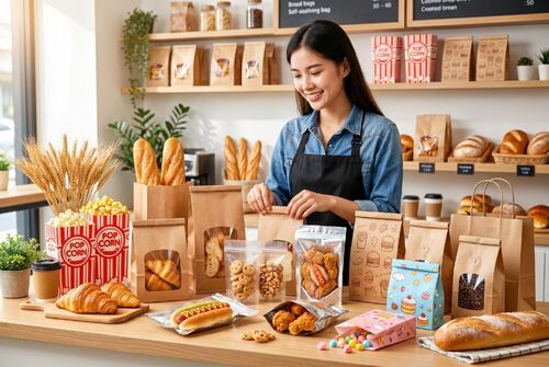 Applications for Bakery and Takeout kraft bags