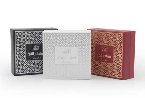 Good price Beautiful Gift Perfume Paper Box Packaging With Hot Stamping , White Black Red online