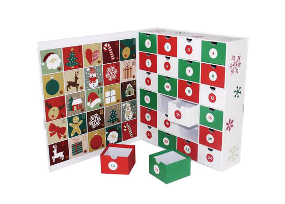Good price Exquisite Luxury Christmas Packaging Calendar Christmas Drawer OEM Service online