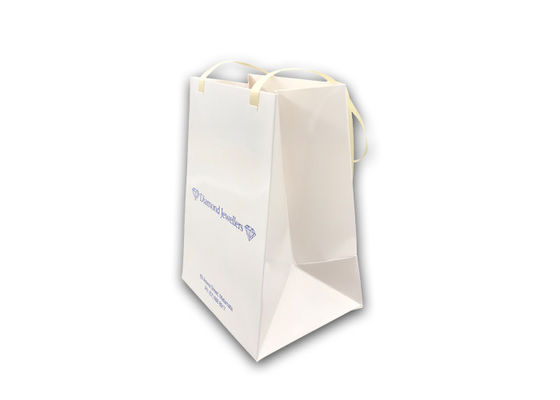 Good price High - End Present Paper Bag / Custom Jewelry Packaging Ribbon Handles online