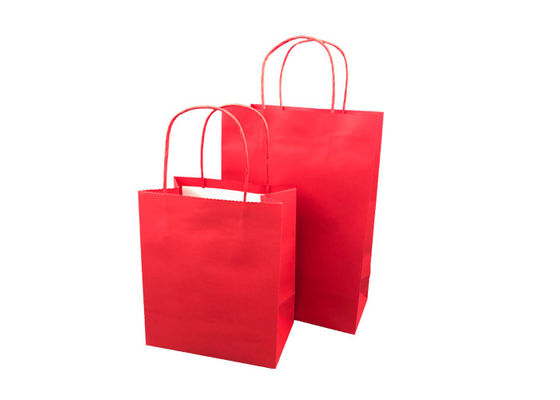Good price Red Eco Paper Packaging , Biodegradable Shopping Bags Customized Size online