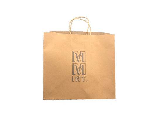 Good price Kraft Custom Printed Paper Shopping Bags Silver Foil Stamping OEM Service online