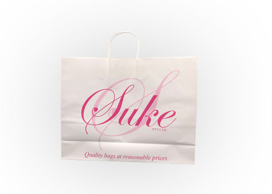 Good price Recycled Paper Shopping Bags With Twisted Paper Handle Foil Stamping online
