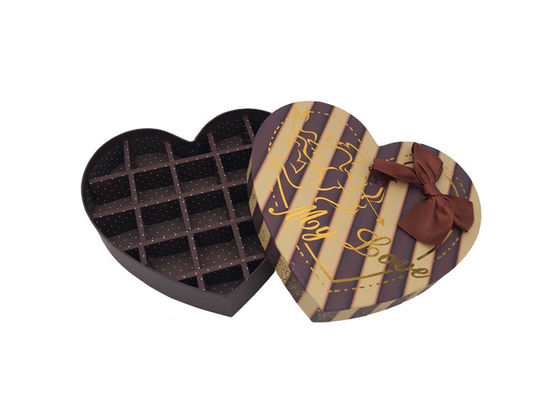 Good price Cardboard Chocolate Presentation Boxes / Heart Shaped Valentine Box Custom online