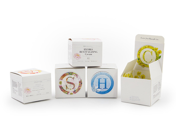 Good price Embossed Cosmetic Box Packaging / Cosmetic Gift Boxes Both Sides Printed online
