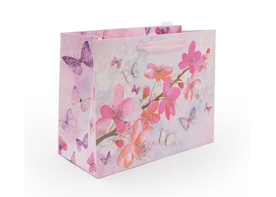 Good price Custom Extra Large Gift Wrap Bags Beautiful Butterfly Style Matt Lamination online