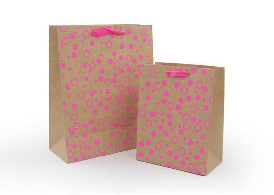 Good price Recycled Paper Gift Bags With Grosgrain Handles Hot Transfer Printing online