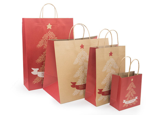Good price Handmade Creative Luxury Christmas Packaging / Christmas Brown Paper Bags online