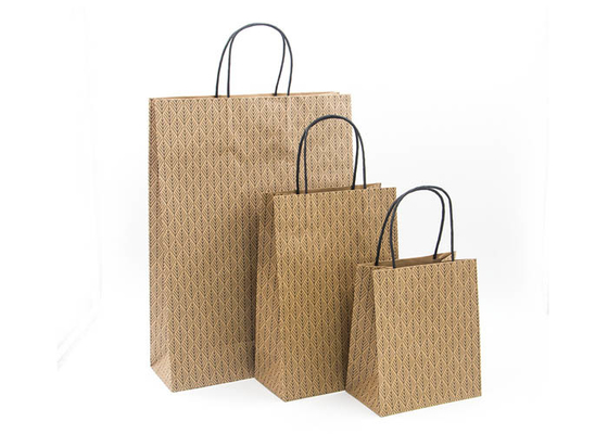 Good price Reusable Luxury Christmas Packaging , Natural Brown Christmas Gift Bags online