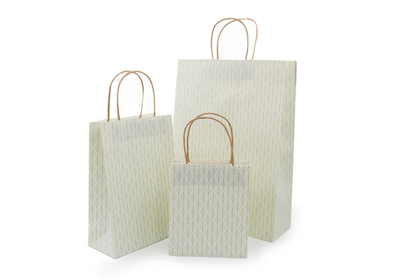 Good price Luxury Die - Cut Silver Christmas Gift Bags With Twisted Handles OEM Service online