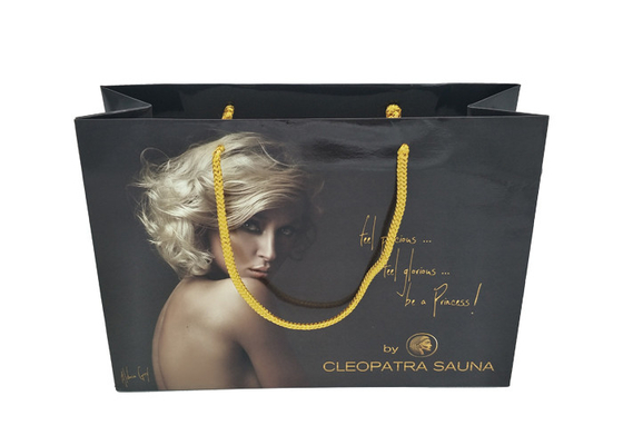 Good price Custom print wholesale glossy laminated wide bottom gift paper bags for clothing online