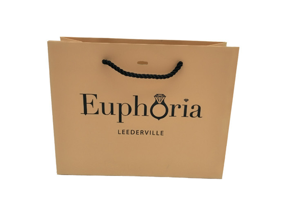 Good price Brown Custom Printed Jewelry Bags Recyclable Feature Glossy Lamination online