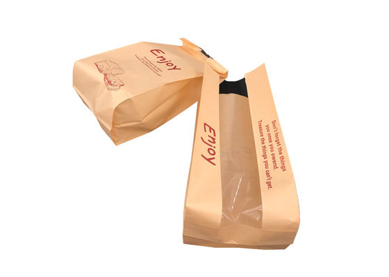 Good price Greaseproof Custom Food Packaging Bags With Window Recyclable Feature online