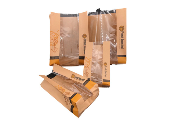 Good price Recycled Greaseproof Food Grade Kraft Paper Bags Press Varnishing ODM Service online