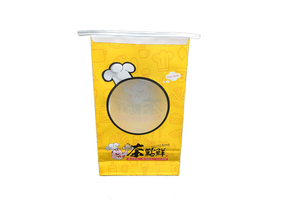 Good price Recyclable Bakery Packaging Bags , Tin Tie Bags With Window Offset Printing online