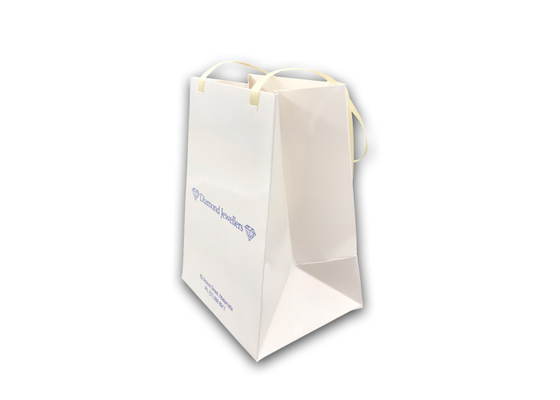 Good price High - End Present Paper Bag / Custom Jewelry Packaging Ribbon Handles online