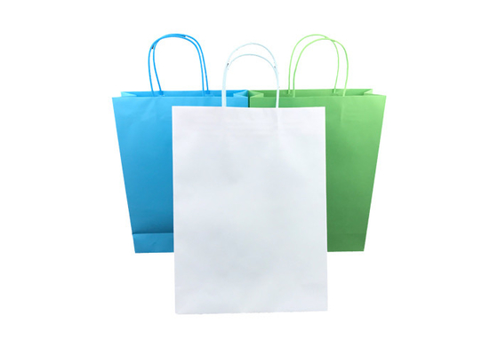 Good price Custom Eco Paper Packaging , Flat Bottom Recycled Paper Shopping Bags online