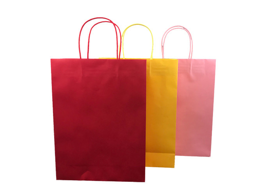 Good price Fancy Colored Eco Paper Packaging Recyclable Feature Paper Twisted Handle online