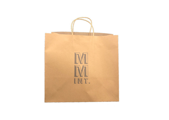 Good price Kraft Custom Printed Paper Shopping Bags Silver Foil Stamping OEM Service online