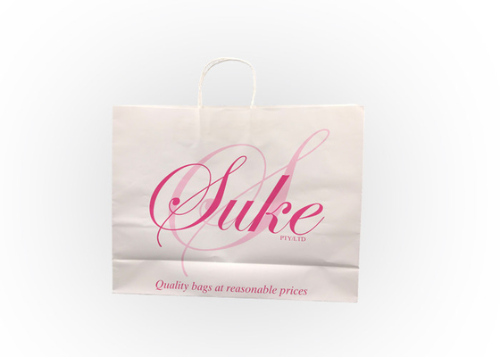 Good price Recycled Paper Shopping Bags With Twisted Paper Handle Foil Stamping online