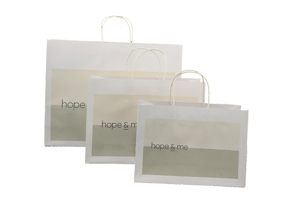 Good price Natural White Kraft Paper Bags For Gift Packaging Fashionable Appearance online