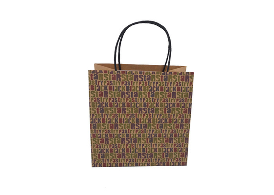 Good price Recycled Brown Eco Paper Shopping Bags With Handles Digital Printing online
