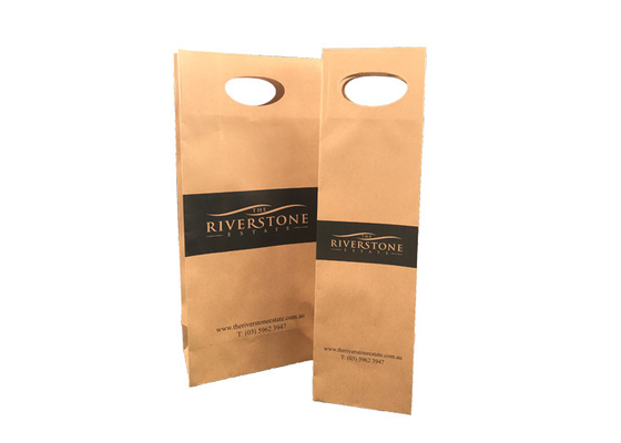 Good price Sustainable Natural Custom Printed Wine Boxes With Window Die Cut Handle online