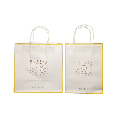 Good price 100gsm Press Varnishing Bakery Packaging Bag With Twisted Handles online
