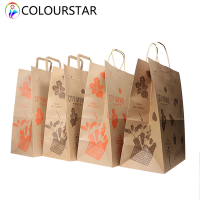Offset Pantone CMYK Foldable Present Paper Bag 350g With Handles