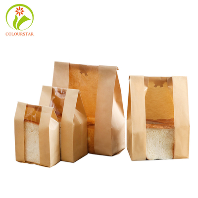 Recyclable 120gsm FSC Bakery Packaging Bread Bags CMYK With Window